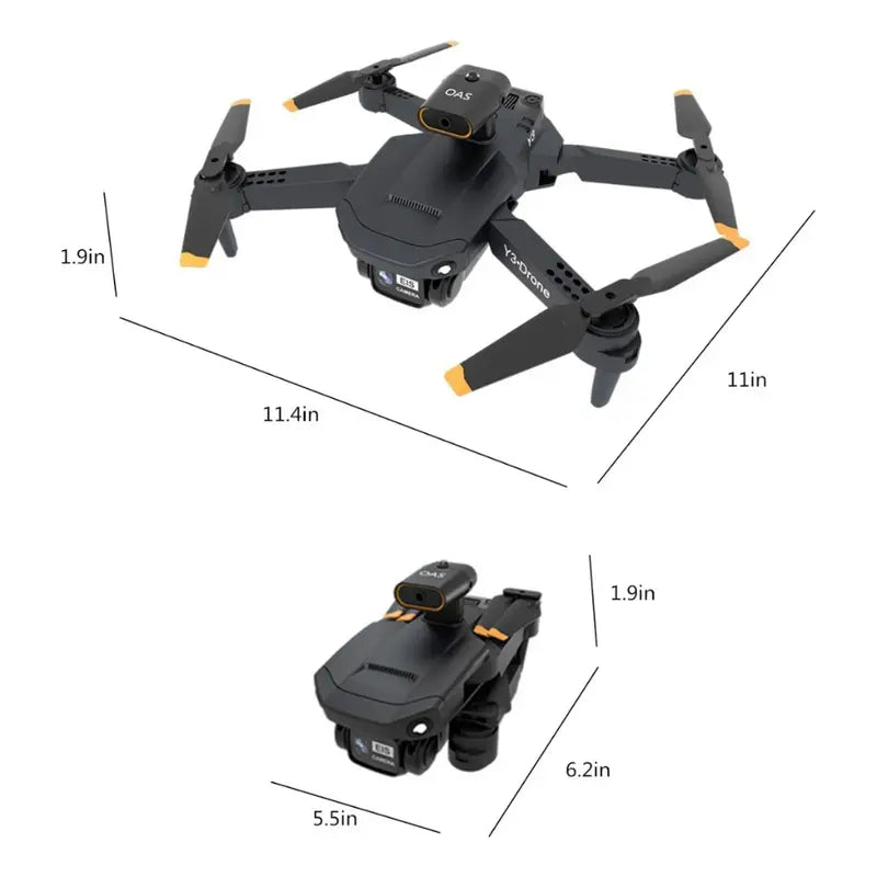 [Black Friday] Dli Drone Y3/Y3MAX/M3/M3MAX 8K Profissional  3 Cameras 2.4G Controle Remoto Quadcopter com WIFI