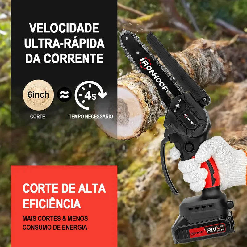 [Black Friday] MotoSerra Elétrica 6 Polegadas Brushless 2 Baterias Portátil Sem Fio Recarregável