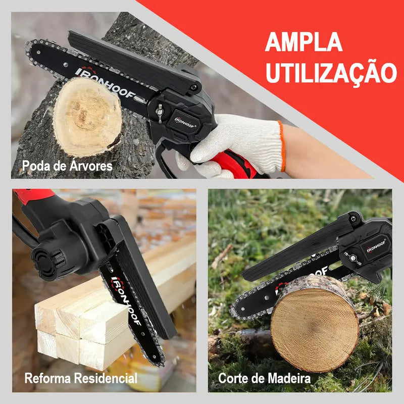 [Black Friday] MotoSerra Elétrica 6 Polegadas Brushless 2 Baterias Portátil Sem Fio Recarregável