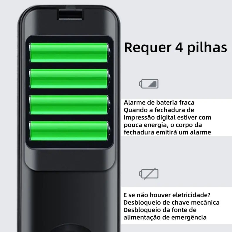 [Black Friday] Fechadura Digital Biométrica Eletronica Touch Biometria